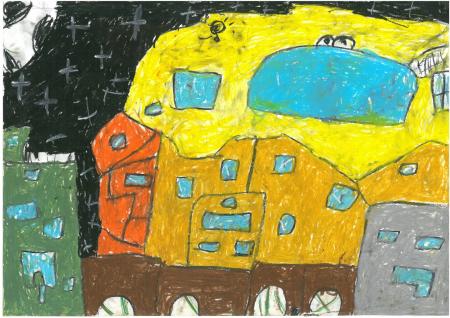 Kryspin Podlewski „Dom nocą"